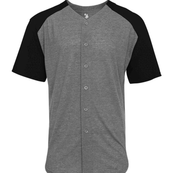 Triblend Full Button T-Shirt Thumbnail